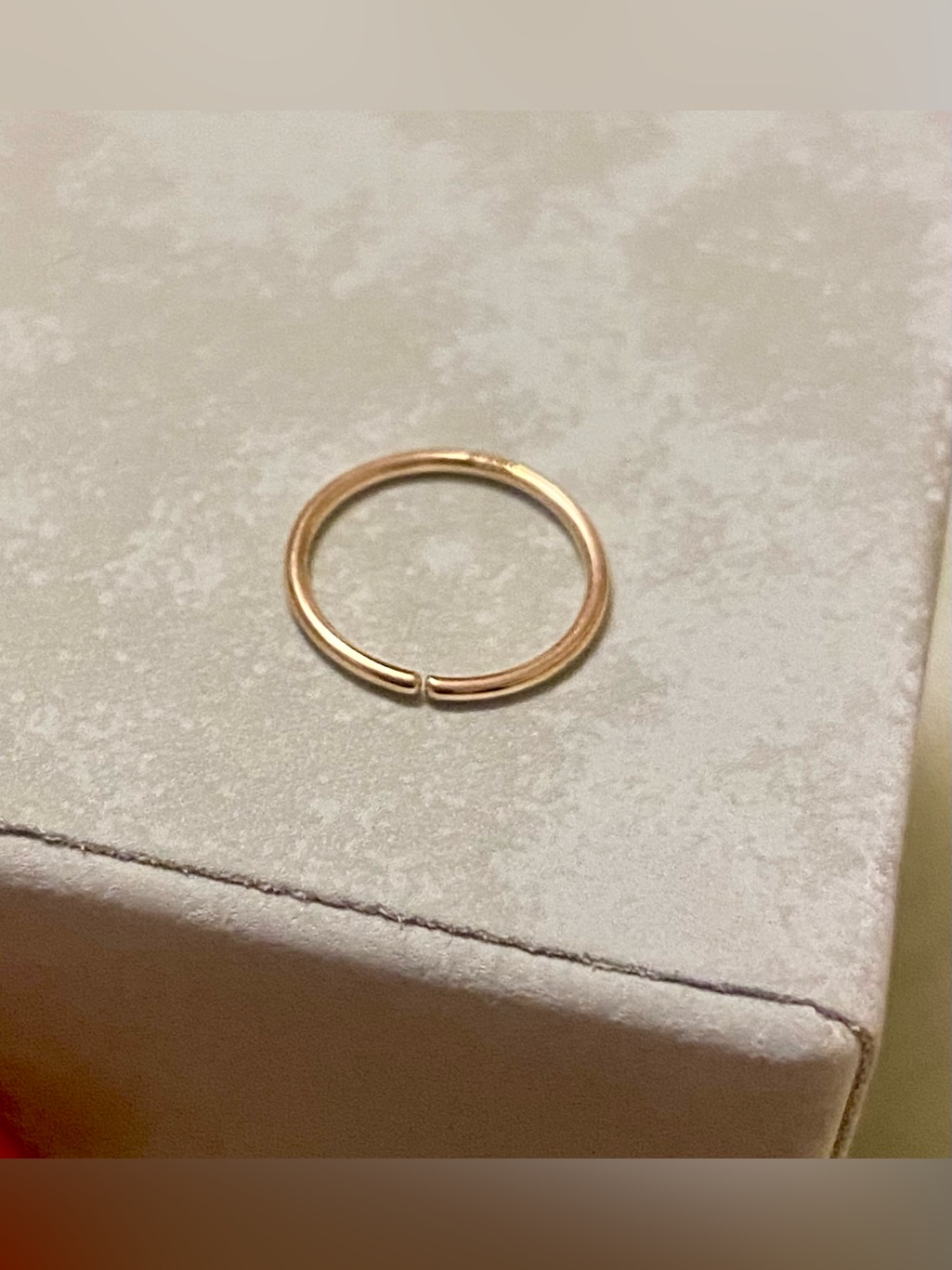14k Gold Hoop Ring - Simple Everyday Unisex Jewelry